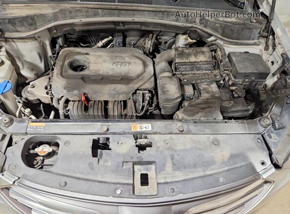 5XYZUDLB5HG390387 2017 HYUNDAI SANTA Серебряный Вид подкапотного пространства