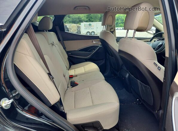 5XYZUDLB5JG542383 2018 HYUNDAI SANTA Black Vista de los asientos traseros
