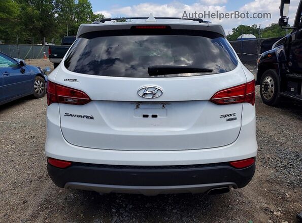 5XYZUDLB6GG325143 2016 HYUNDAI SANTA White Вид ззаду