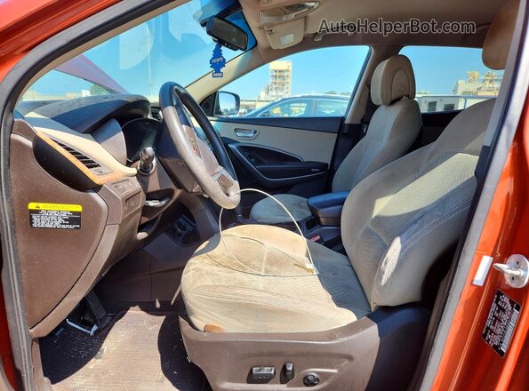 5XYZUDLB6GG372527 2016 HYUNDAI SANTA Orange Vista interior delantera