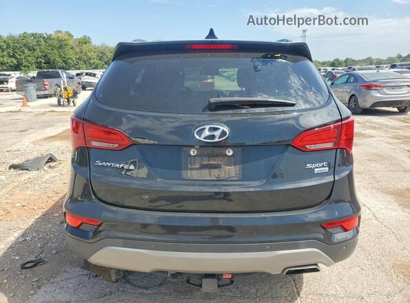 5XYZUDLB6HG466764 2017 HYUNDAI SANTA Black უკანა ხედი