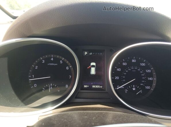 5XYZUDLB6HG466764 2017 HYUNDAI SANTA Black ხელსაწყოთა პანელის ხედი