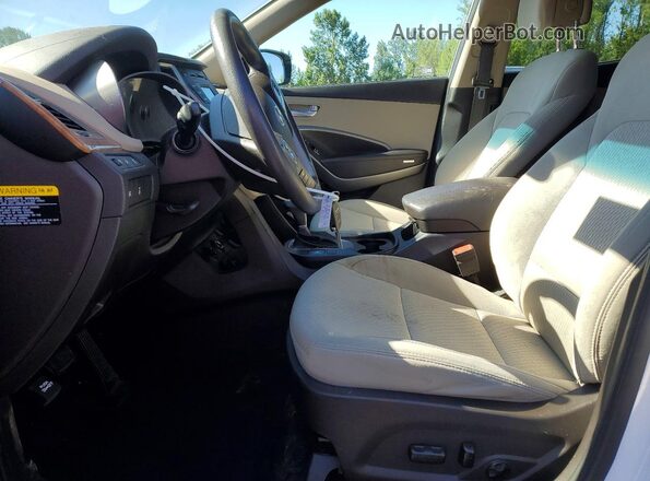 5XYZUDLB8GG370777 2016 HYUNDAI SANTA White Front interior view