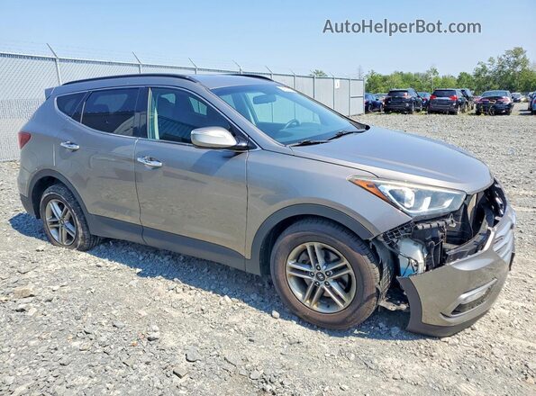 5XYZUDLB8JG517574 2018 HYUNDAI SANTA Gray Delantero derecho