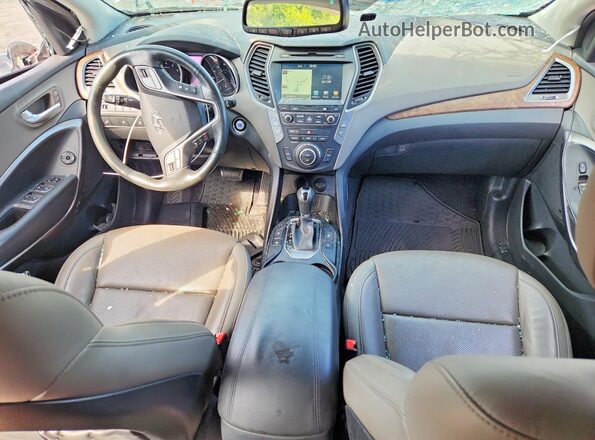 5XYZUDLB8JG529580 2018 HYUNDAI SANTA Silver Widok deski rozdzielczej