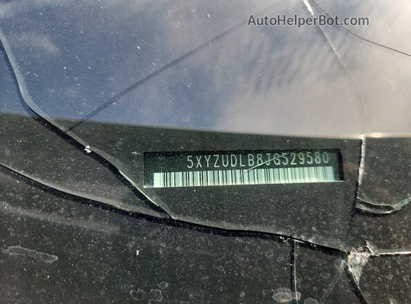 5XYZUDLB8JG529580 2018 HYUNDAI SANTA Silver Widok naklejki z numerem VIN