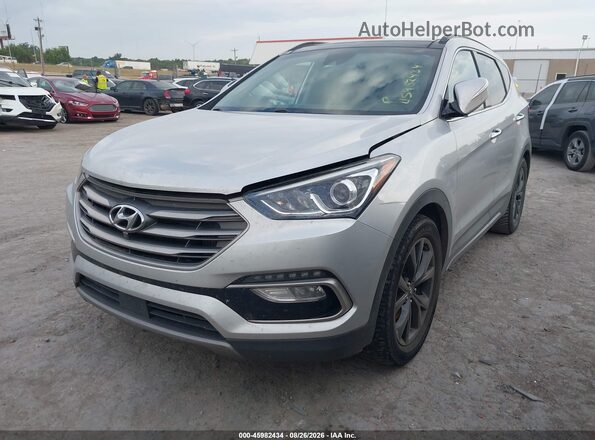 5XYZW4LA3HG447459 2017 HYUNDAI SANTA FE SPORT Silver Vista tres cuartos delantera izquierda