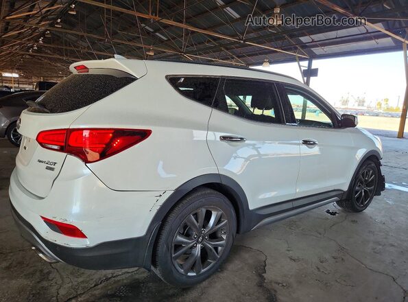 5XYZW4LA3JG571091 2018 HYUNDAI SANTA Белый Задняя правая четверть