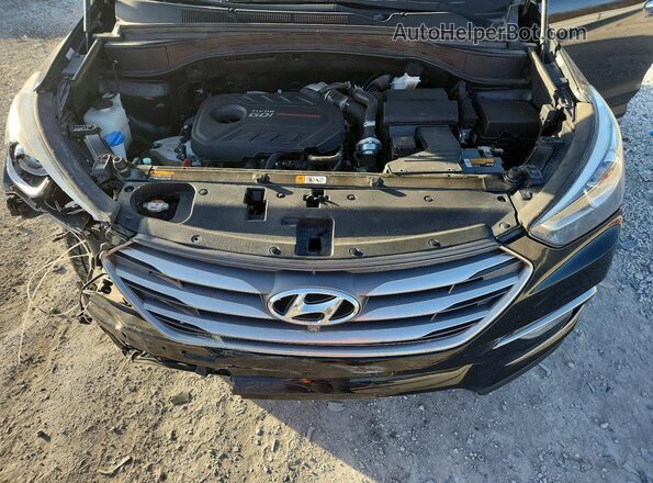 5XYZW4LAXHG502280 2017 HYUNDAI SANTA Black Vista del compartimento del motor