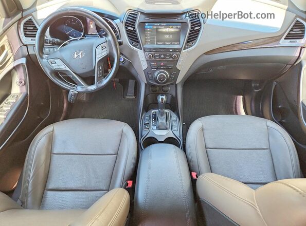5XYZWDLA0HG474098 2017 HYUNDAI SANTA Белый Вид панели приборов