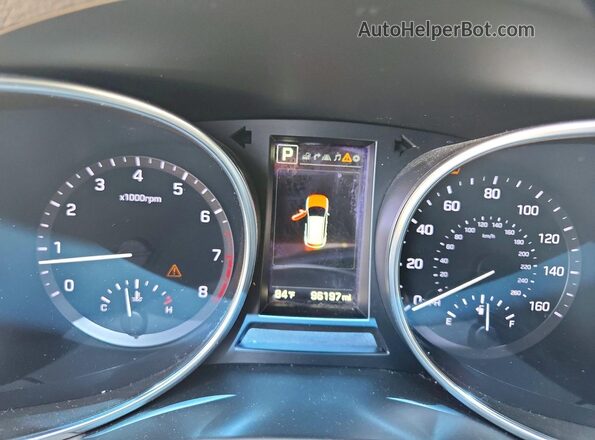5XYZWDLA0HG474098 2017 HYUNDAI SANTA Белый Вид щитка приборов