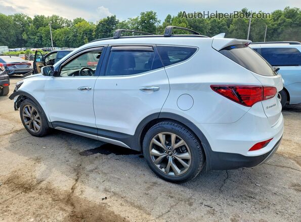 5XYZWDLA1JG511973 2018 HYUNDAI SANTA Белый Задняя левая четверть