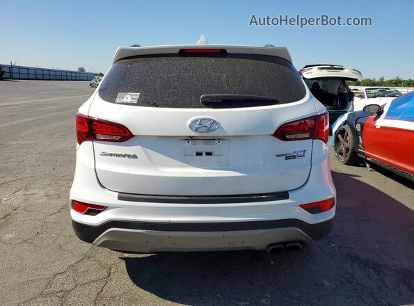 5XYZWDLA2JG515496 2018 HYUNDAI SANTA White Widok z tyłu