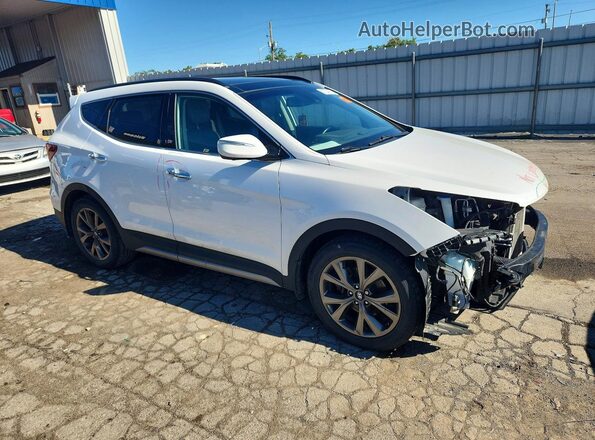5XYZWDLA3JG565825 2018 HYUNDAI SANTA Белый Передняя правая четверть