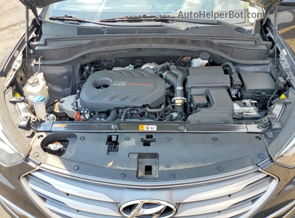 5XYZWDLA4HG501707 2017 HYUNDAI SANTA Gray Widok komory silnika