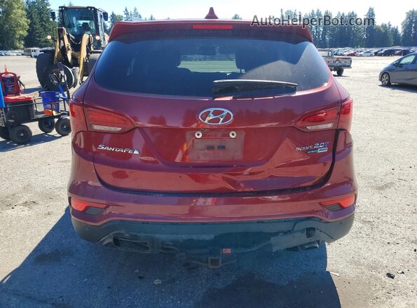 5XYZWDLA4JG519338 2018 HYUNDAI SANTA Red Вид ззаду