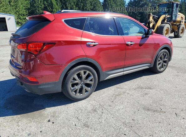 5XYZWDLA4JG519338 2018 HYUNDAI SANTA Red Задня права чверть