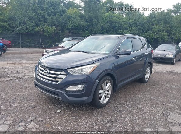 5XYZWDLA7GG307977 2016 HYUNDAI SANTA FE SPORT Blue Առջևի ձախ երեք քառորդ տեսարան