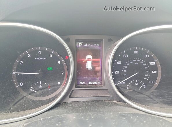 5XYZWDLA7HG478407 2017 HYUNDAI SANTA White Widok zestawu wskaźników