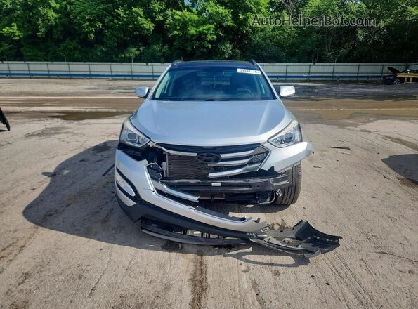 5XYZWDLA8GG345931 2016 HYUNDAI SANTA Silver Widok z przodu