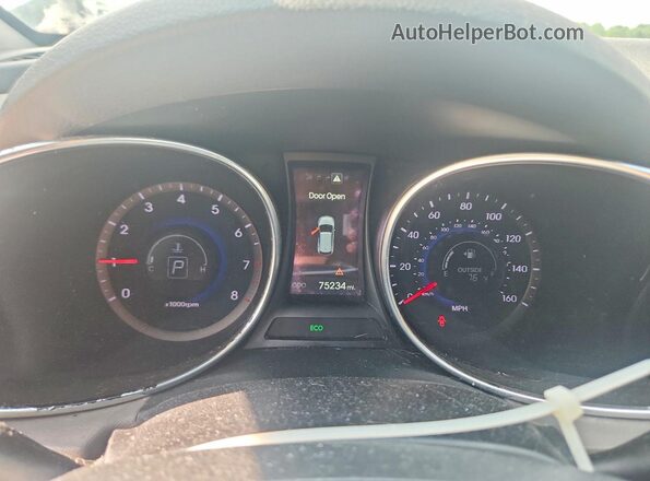 5XYZWDLA8GG345931 2016 HYUNDAI SANTA Silver Widok zestawu wskaźników