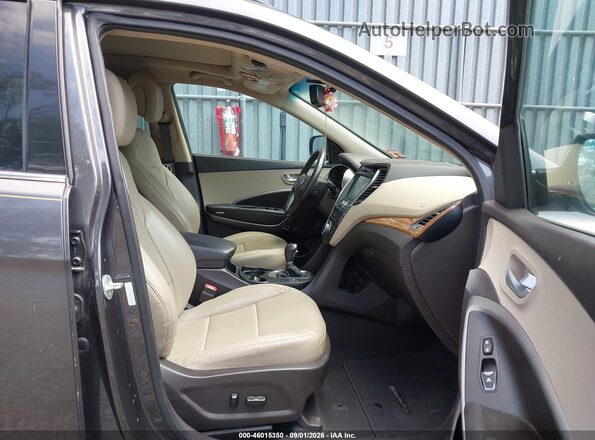 5XYZWDLA8GG359070 2016 HYUNDAI SANTA FE SPORT Gray Вид салону спереду