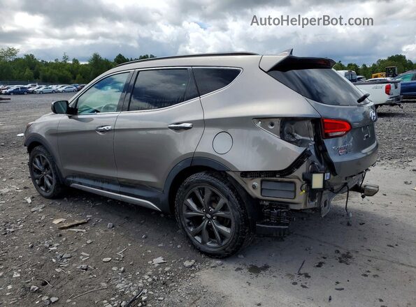 5XYZWDLA8JG505488 2018 HYUNDAI SANTA Gray Trasero izquierdo