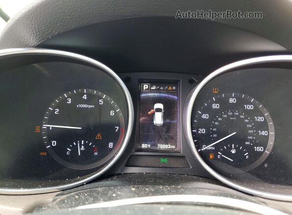 5XYZWDLA8JG505488 2018 HYUNDAI SANTA Gray Vista del cuadro de instrumentos
