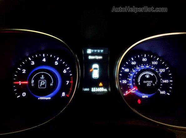 5XYZWDLA9GG363046 2016 HYUNDAI SANTA Silver Instrument cluster view