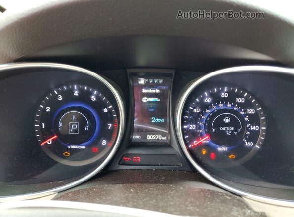 5XYZWDLAXGG358180 2016 HYUNDAI SANTA Charcoal Instrument cluster view