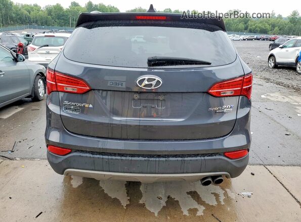 5XYZWDLAXGG358180 2016 HYUNDAI SANTA Charcoal Rear view