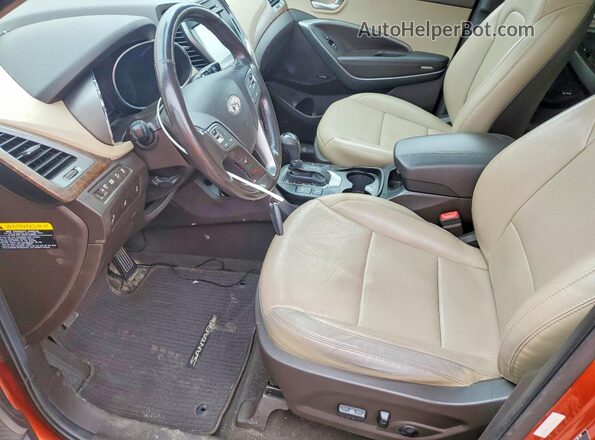5XYZWDLAXJG520719 2018 HYUNDAI SANTA Orange Вид салону спереду