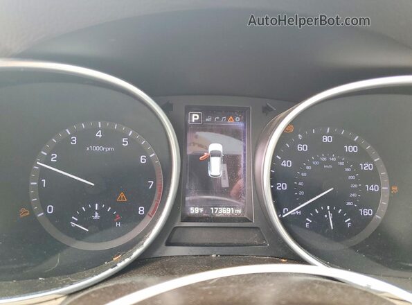 5XYZWDLAXJG520719 2018 HYUNDAI SANTA Orange Вид щитка приладів