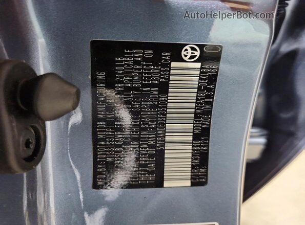 5YFB4MDE0SP351090 2025 TOYOTA COROLLA Blue VIN sticker view