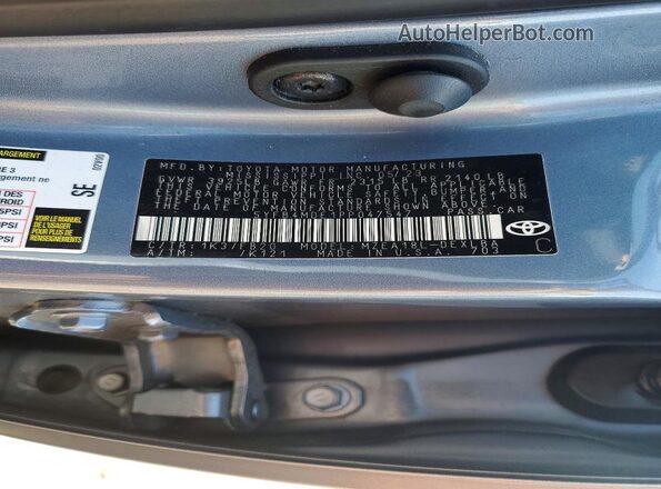 5YFB4MDE1PP047547 2023 TOYOTA COROLLA Серый Вид наклейки с VIN-кодом
