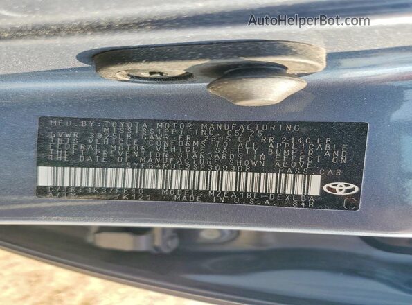 5YFB4MDE2SP309908 2025 TOYOTA COROLLA Blue VIN sticker view