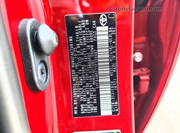 5YFB4MDE2TP390667 2026 TOYOTA COROLLA Red Widok komory silnika
