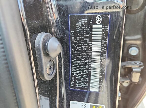 5YFB4MDE3SP277986 2025 TOYOTA COROLLA Black Widok naklejki z numerem VIN