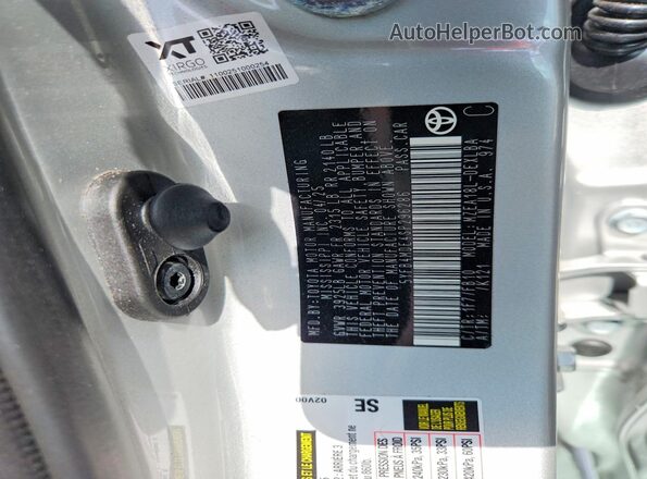 5YFB4MDE4SP296286 2025 TOYOTA COROLLA Gray Вид наклейки з VIN-кодом