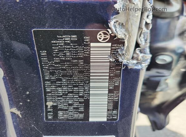 5YFB4MDE4TP392582 2026 TOYOTA COROLLA Blue 