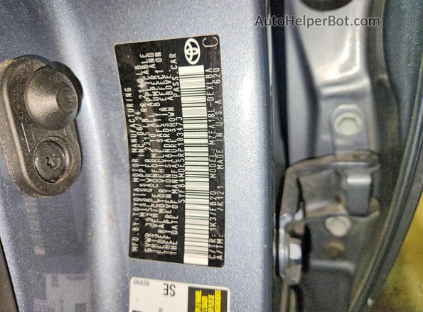 5YFB4MDE5RP183473 2024 TOYOTA COROLLA Gray Widok naklejki z numerem VIN