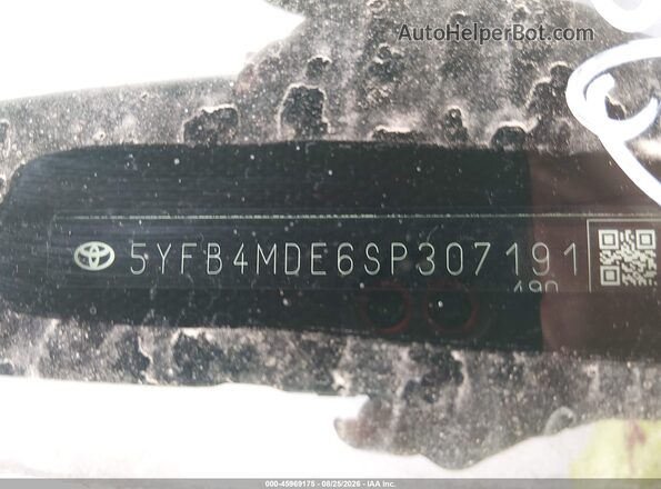 5YFB4MDE6SP307191 2025 TOYOTA COROLLA Black ძრავის განყოფილების ხედი