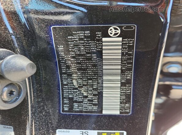 5YFB4MDEXRP093977 2024 TOYOTA COROLLA Черный Вид наклейки с VIN-кодом
