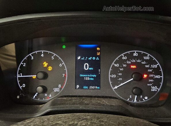 5YFB4MDEXSP271411 2025 TOYOTA COROLLA Blue ხელსაწყოთა პანელის ხედი