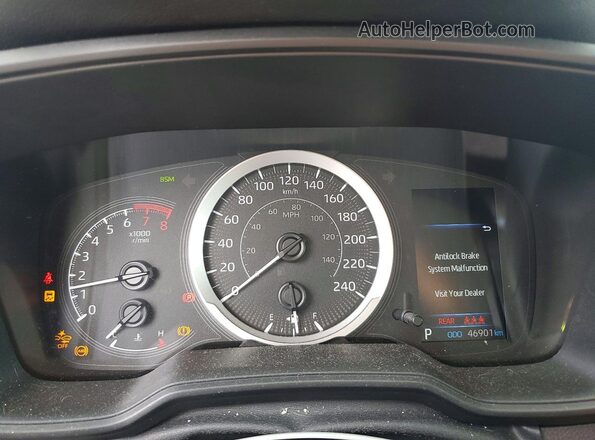 5YFBPMBE6NP343610 2022 TOYOTA COROLLA White ხელსაწყოთა პანელის ხედი