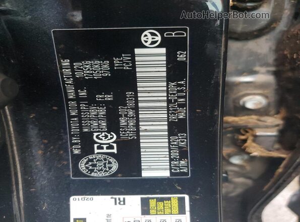 5YFBPMBE9MP180319 2021 TOYOTA COROLLA Black 