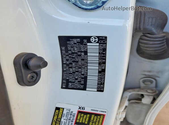 5YFBPRHEXGP383096 2016 TOYOTA COROLLA White VIN sticker view
