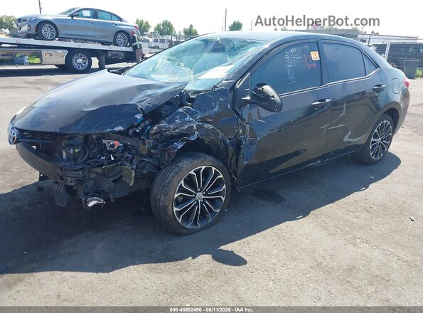 5YFBURHE0GP376845 2016 TOYOTA COROLLA Black წინა მარცხენა ხედი სამი მეოთხედიდან