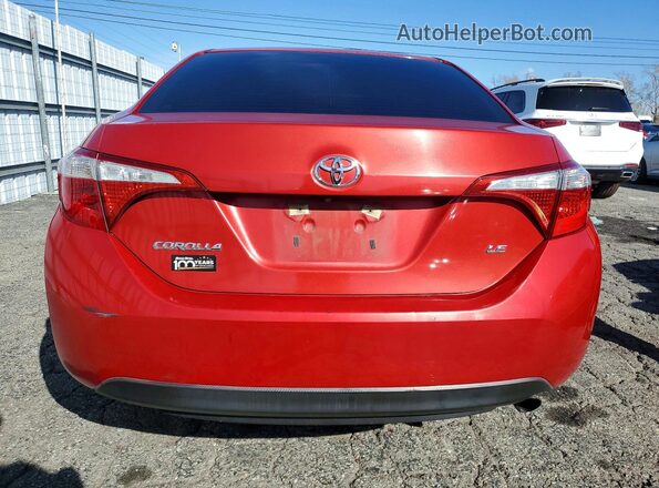 5YFBURHE0GP457697 2016 TOYOTA COROLLA Красный Вид сзади