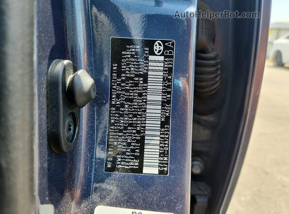 5YFBURHE1GP469518 2016 TOYOTA COROLLA Blue ძრავის განყოფილების ხედი